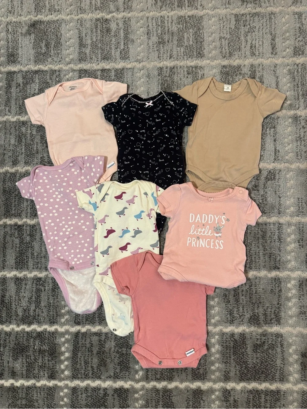 12 Piece Assorted Newborn Baby Girl One-Piece Bundle